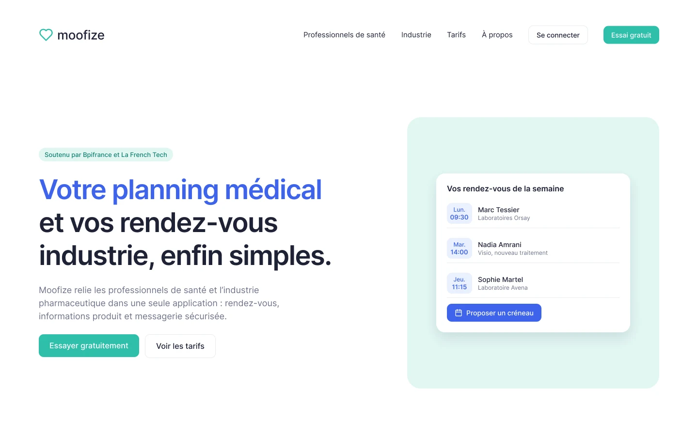 Site vitrine : développé sur Webflow, modifiable par l’équipe.